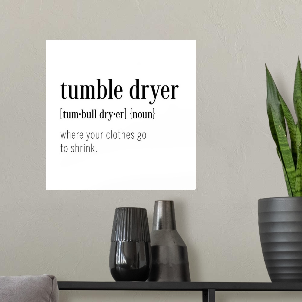 A modern room featuring Dryer Definition