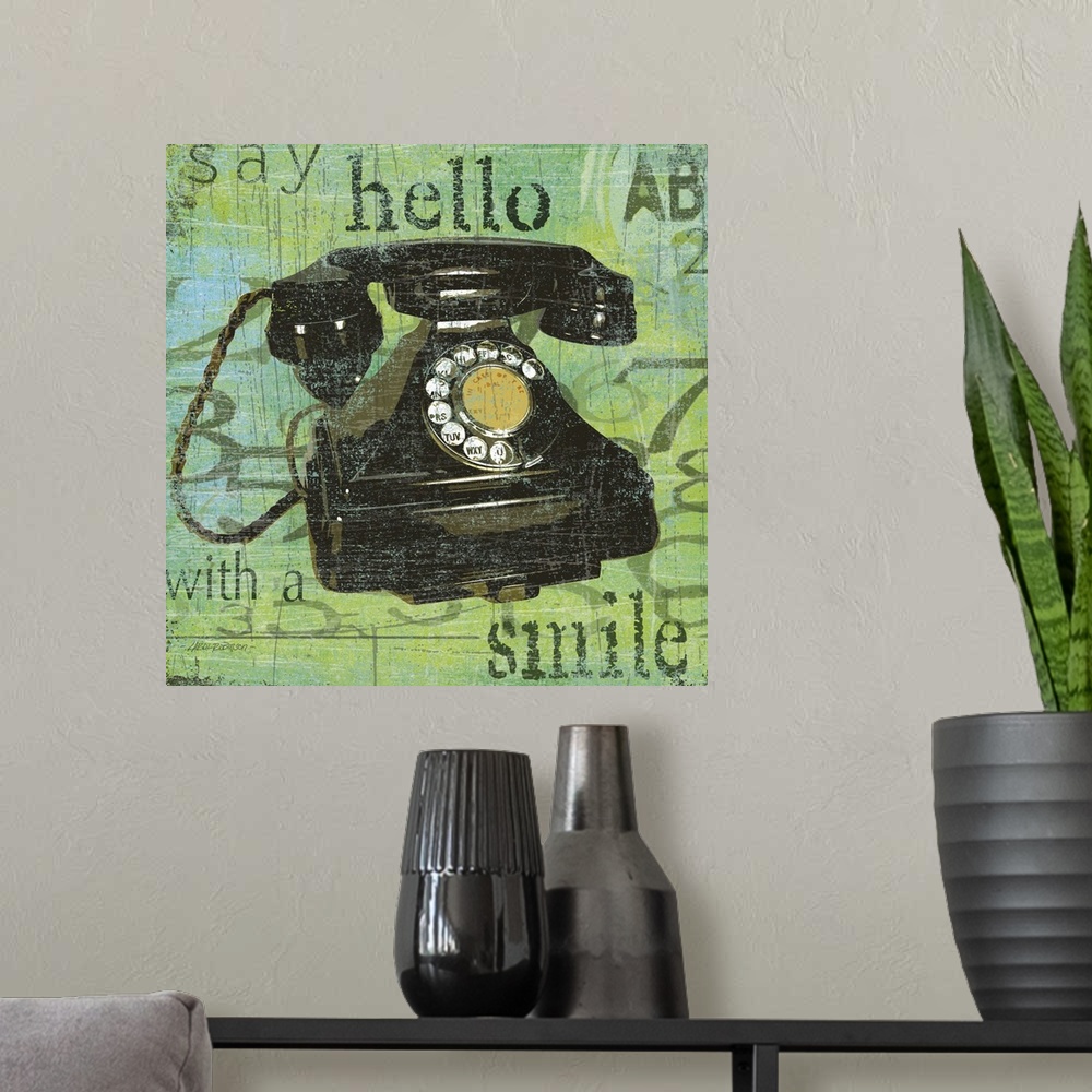 A modern room featuring Hello With A Smile
