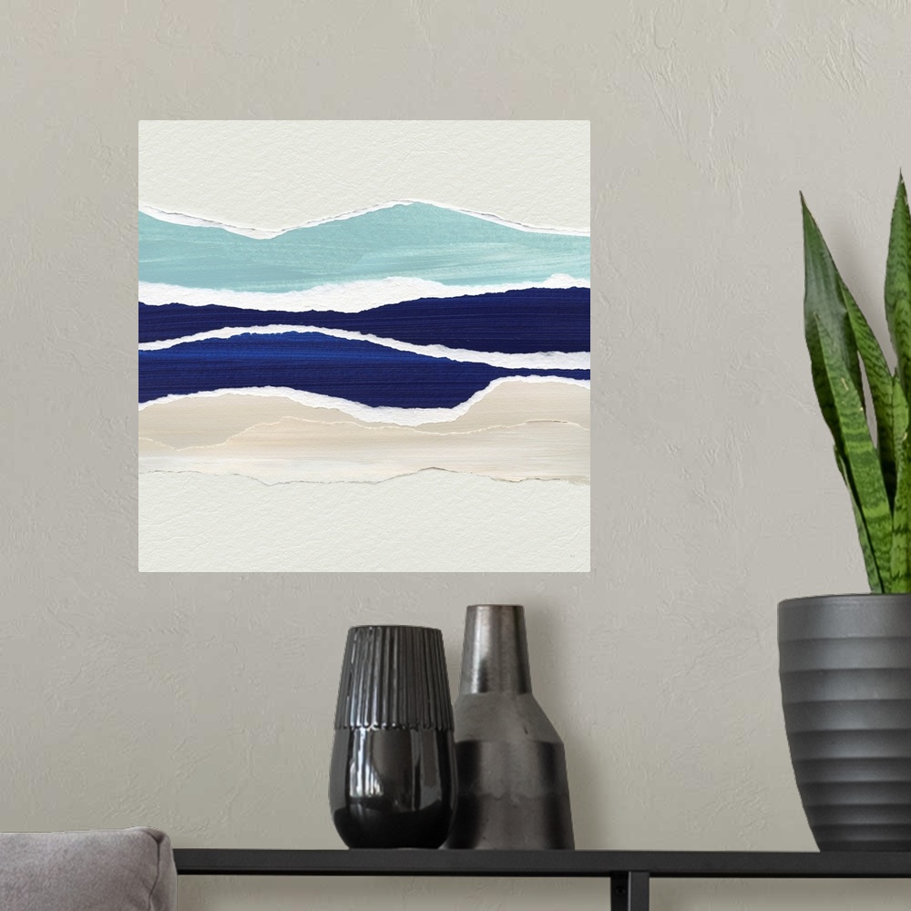 A modern room featuring Sand And Waves I