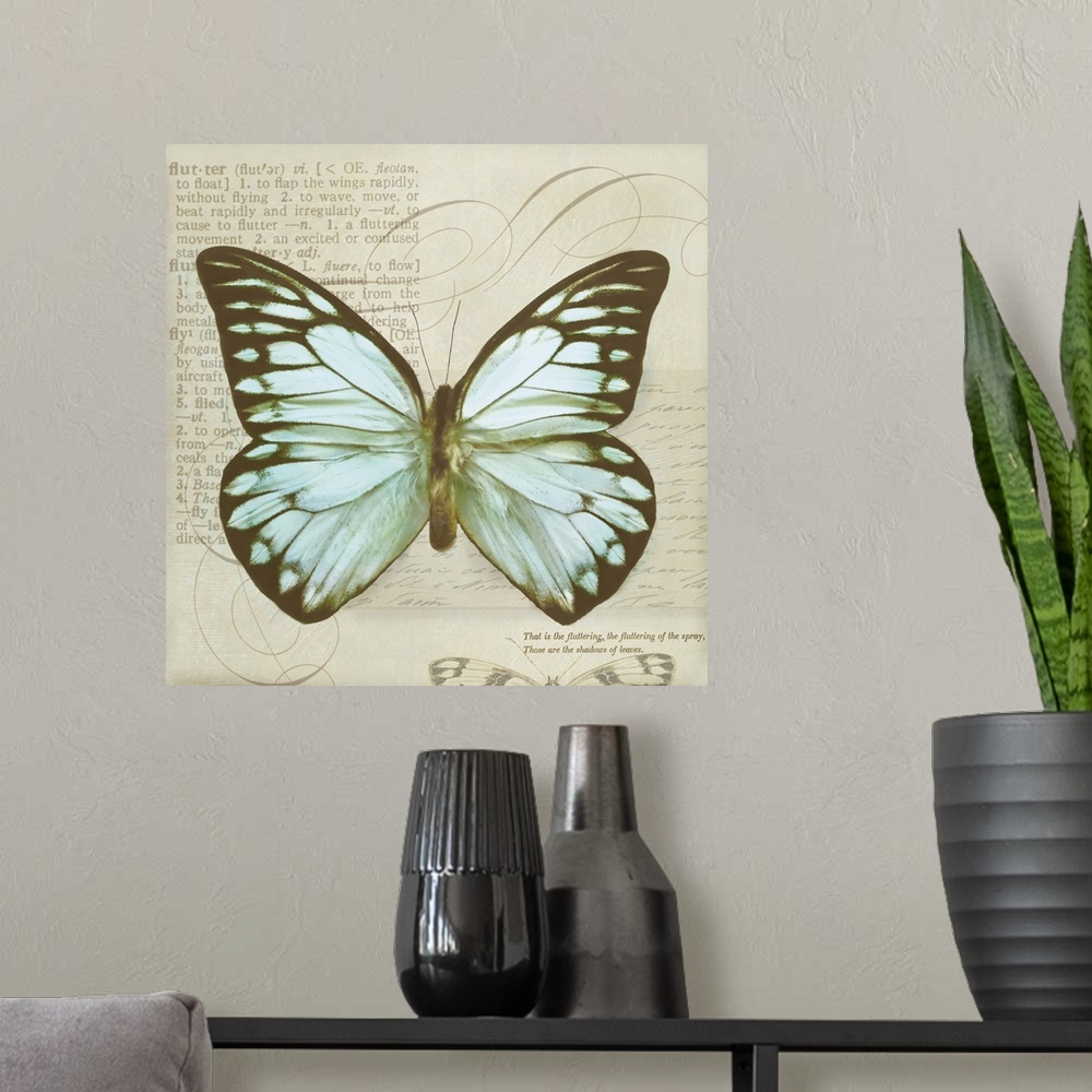 A modern room featuring Vintage Butterfly II