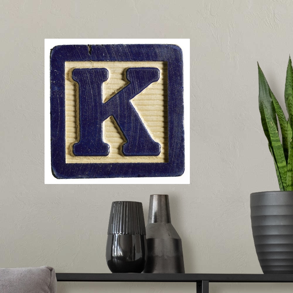 A modern room featuring Letter K