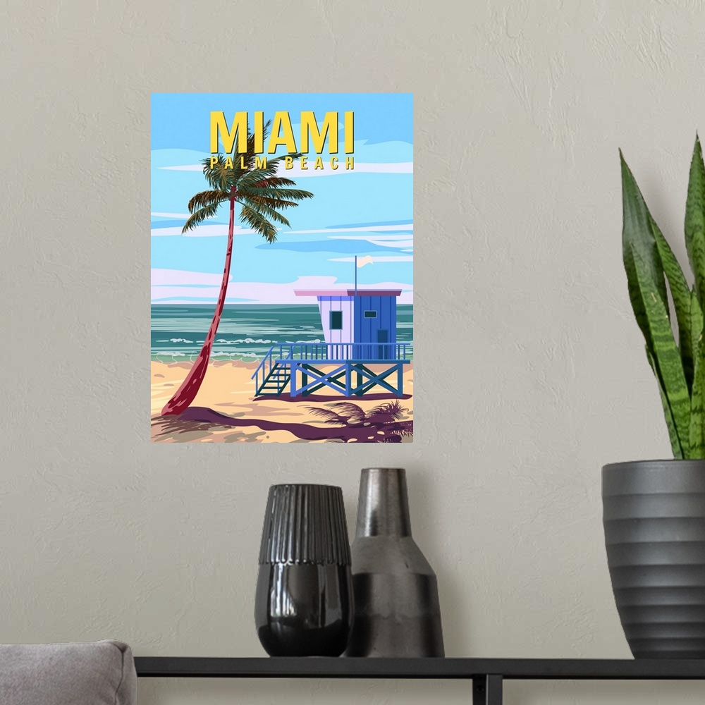A modern room featuring Palm Beach