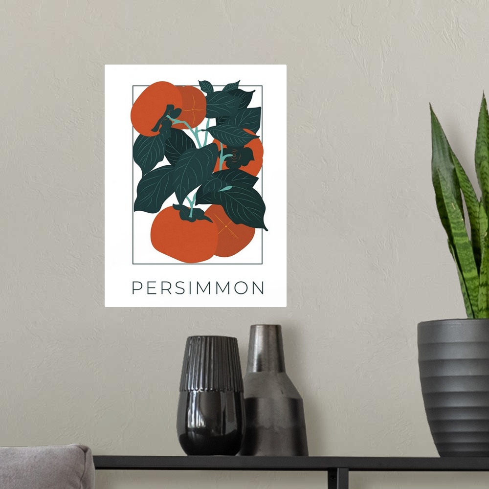 A modern room featuring Persimmon