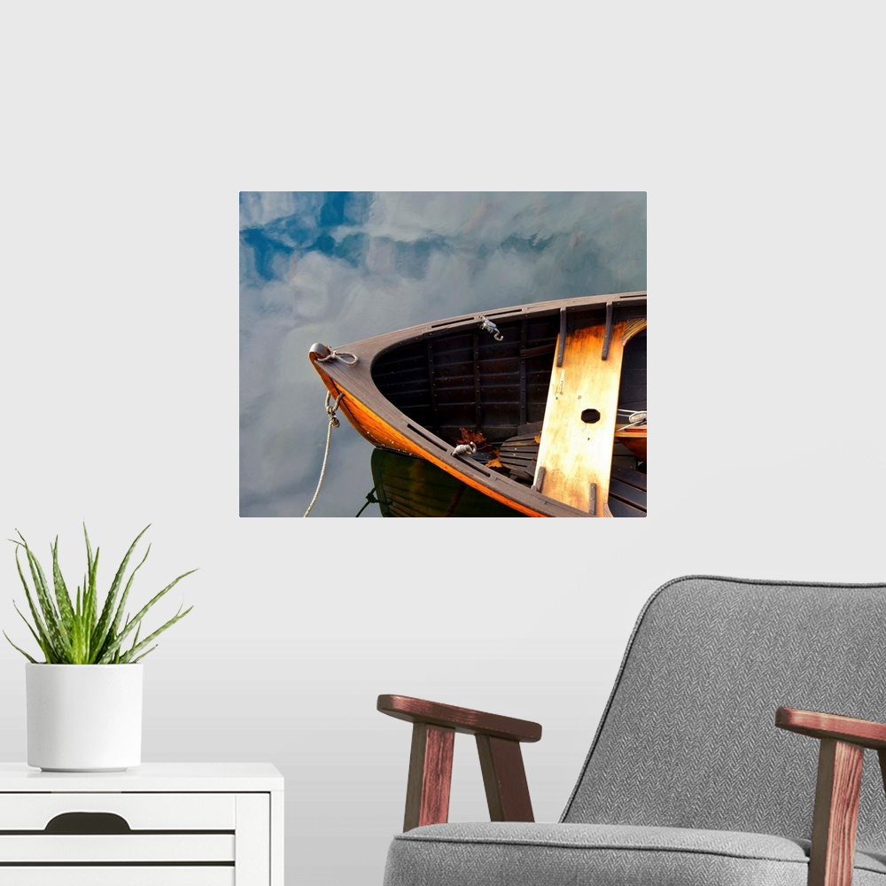 A modern room featuring Boat One