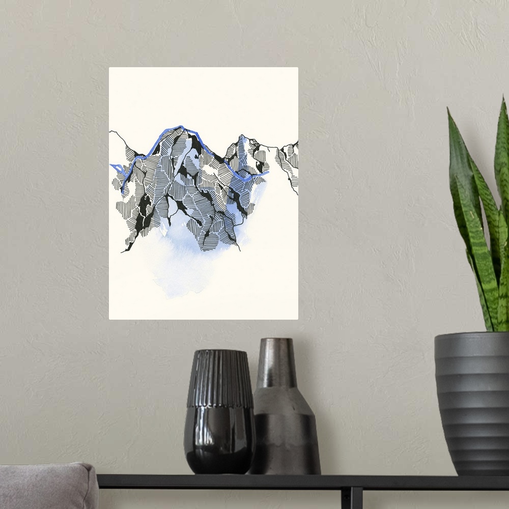 A modern room featuring Mountain Abstract 4