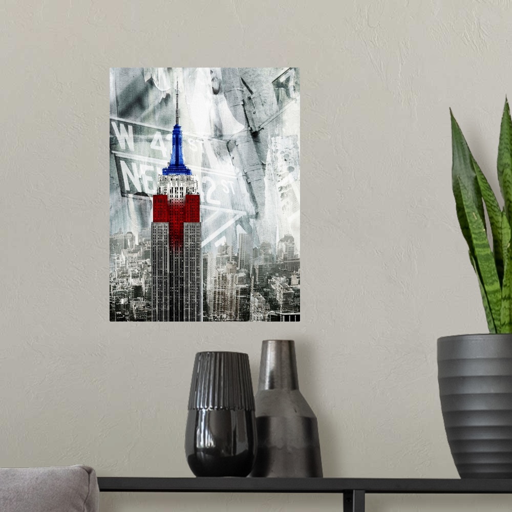 A modern room featuring Patriotic Empire State