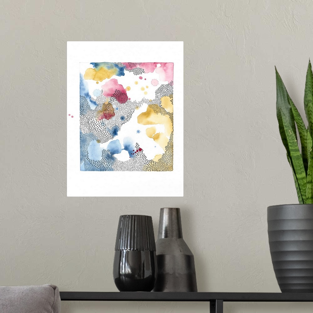 A modern room featuring Watercolor Mix 1
