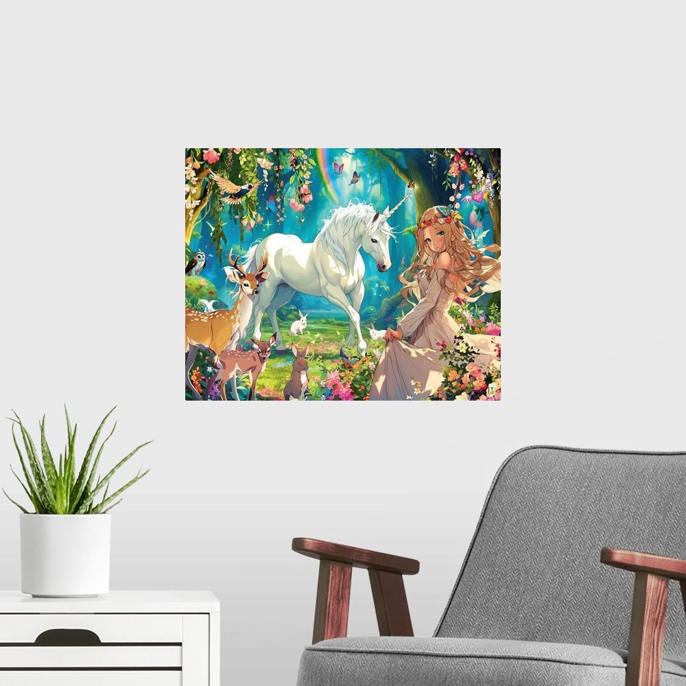 A modern room featuring Fairy And Unicorn