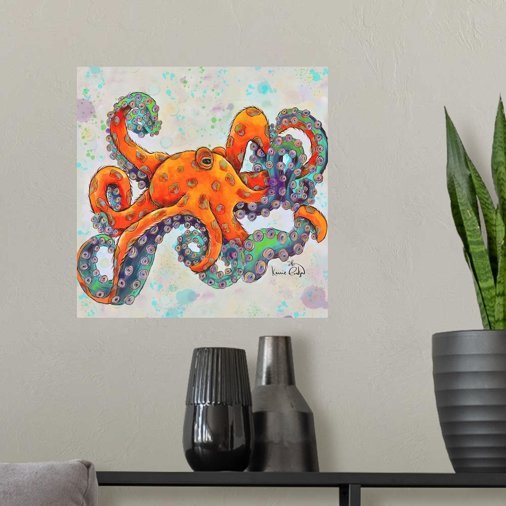 A modern room featuring Octopus