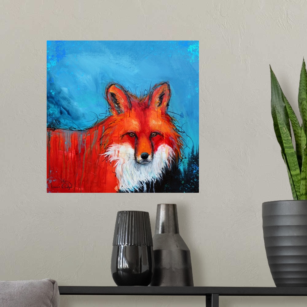 A modern room featuring Red Fox