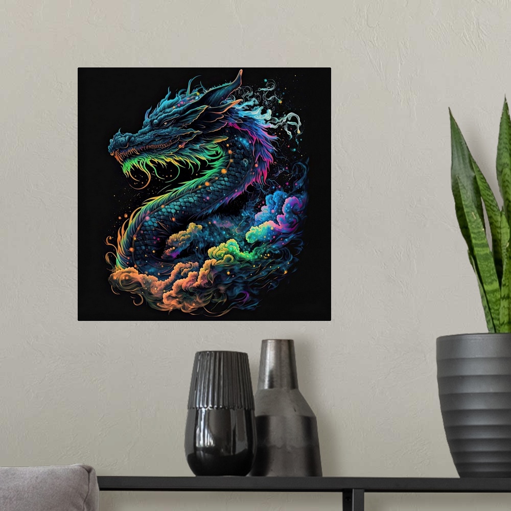 A modern room featuring Splosion Dragon I