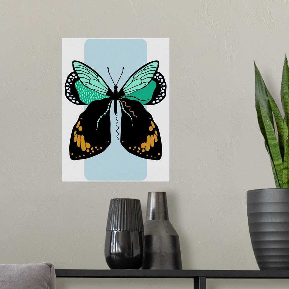 A modern room featuring Butterfly