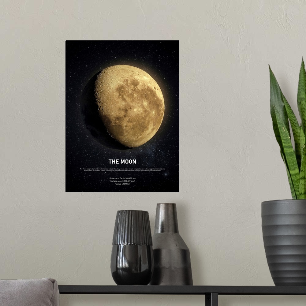 A modern room featuring The Moon