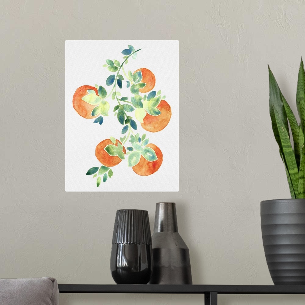 A modern room featuring Watercolor Oranges