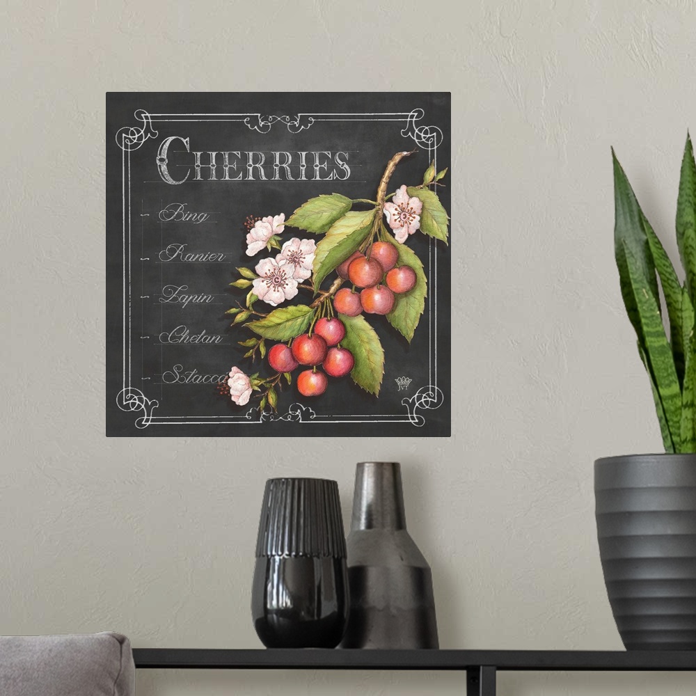 A modern room featuring Cherries Noir