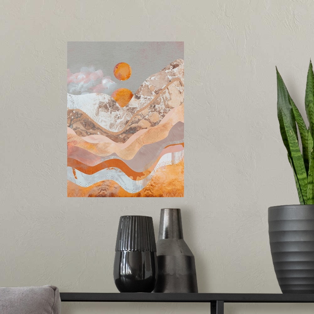A modern room featuring Abstract Canyon