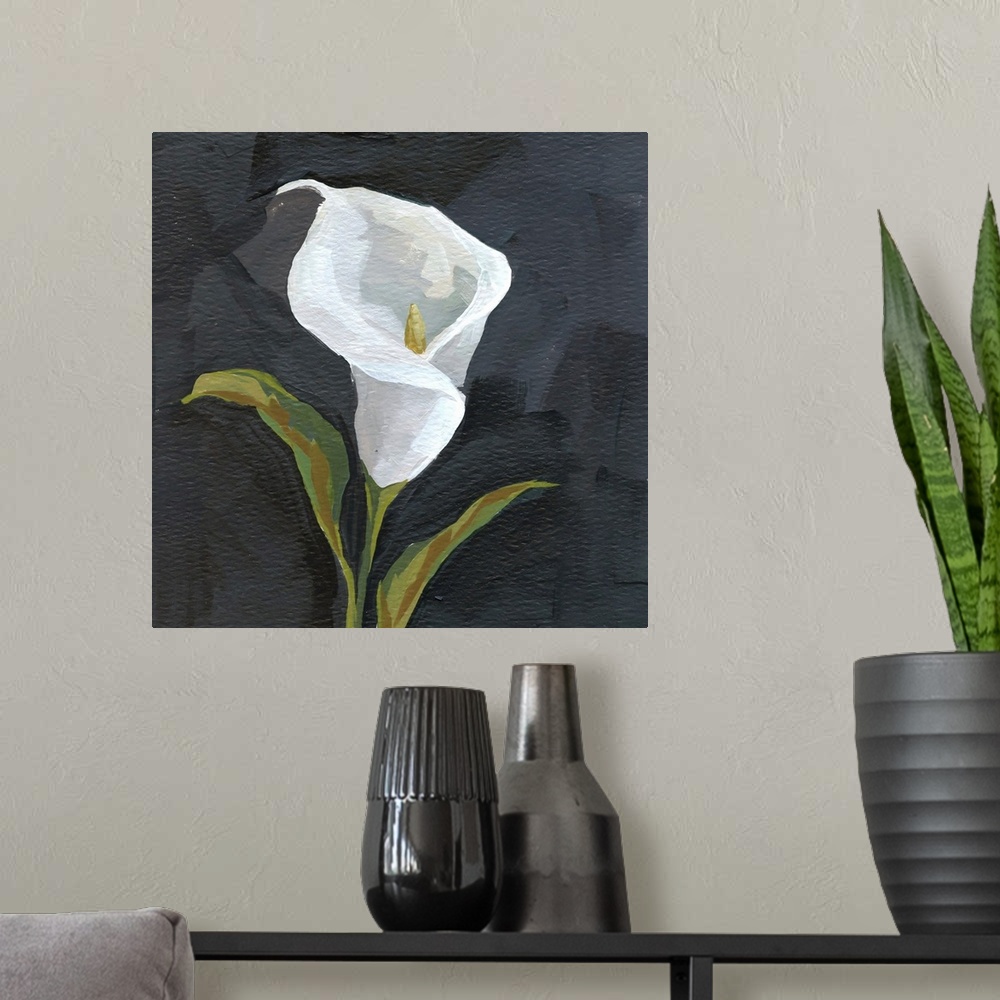 A modern room featuring Calla Lily