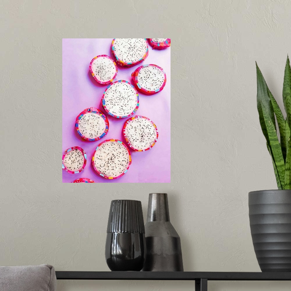 A modern room featuring Fiesta Fruit Dragonfruit