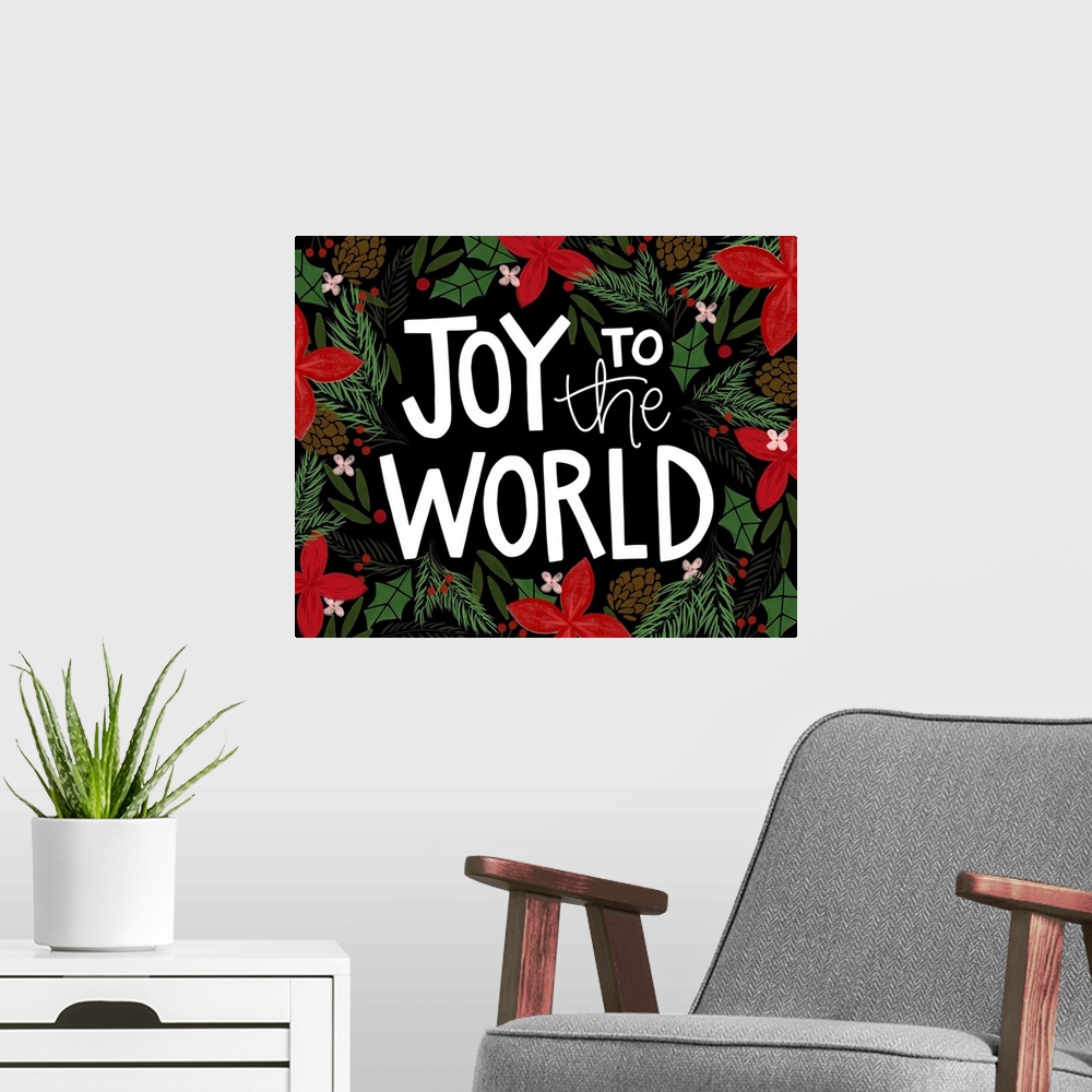 A modern room featuring Joy To The World Joy