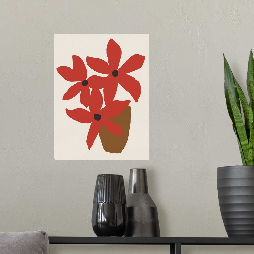 A modern room featuring Modflower - Red