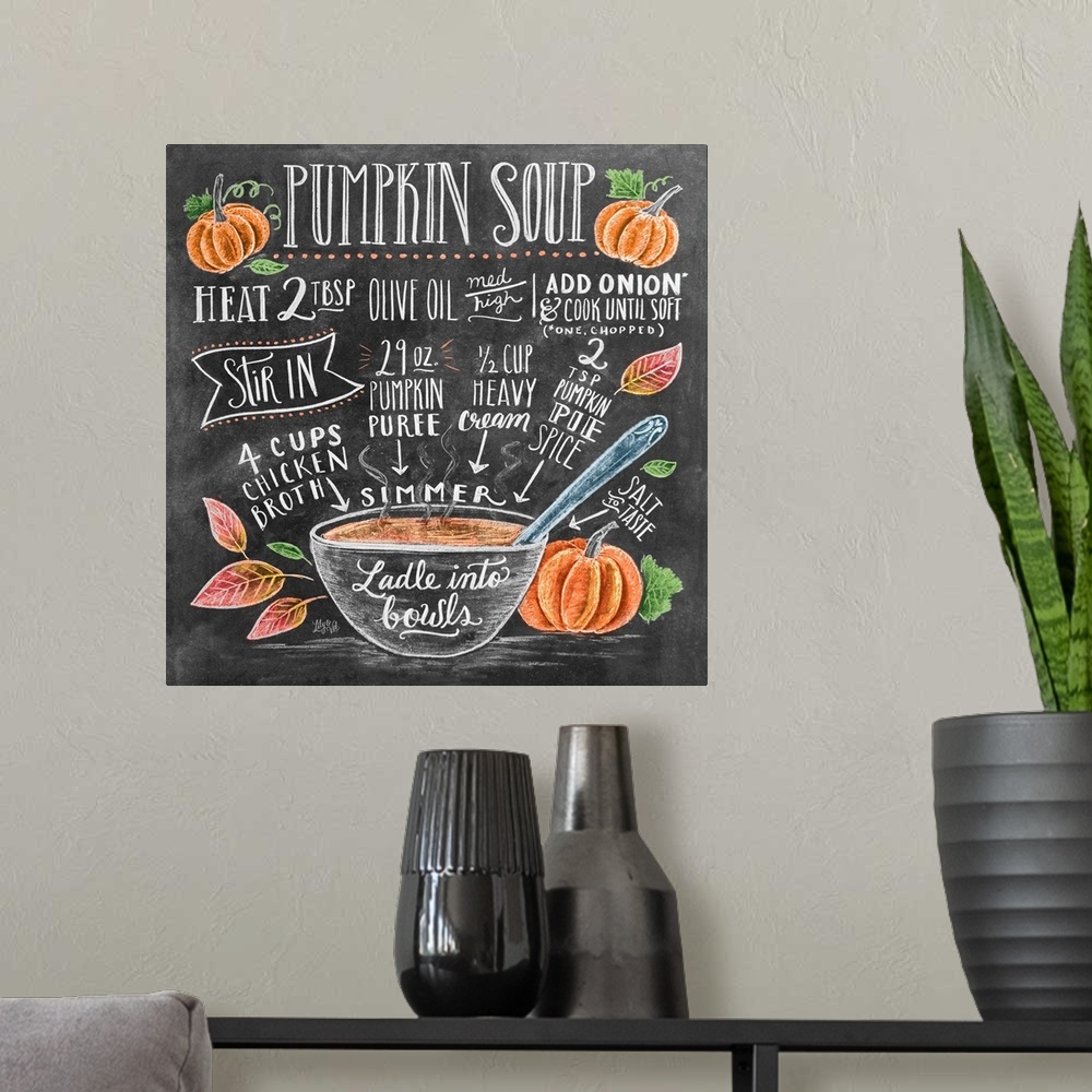 A modern room featuring Pumpkin Soup