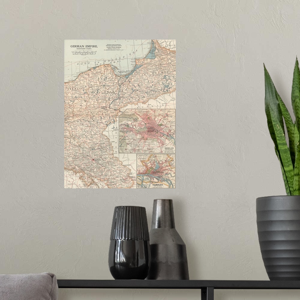 A modern room featuring German Empire, Eastern Part - Vintage Map