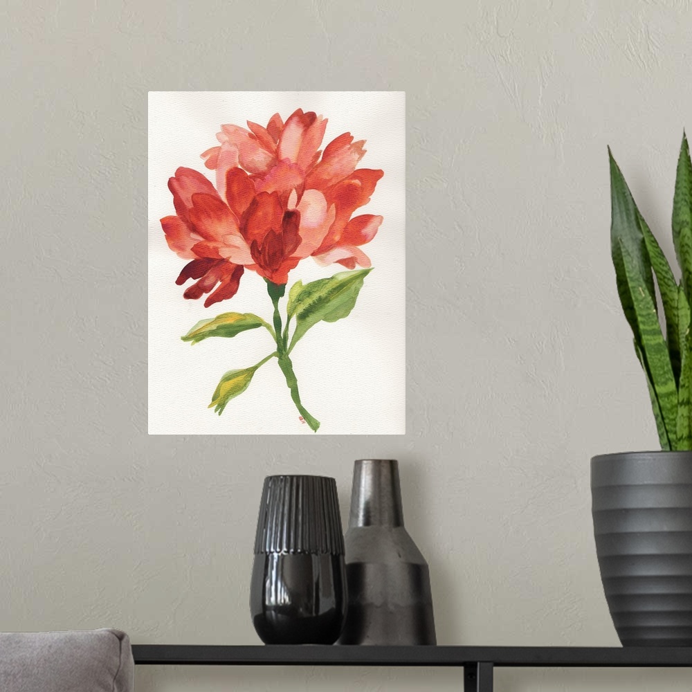 A modern room featuring Rust Rose Peony