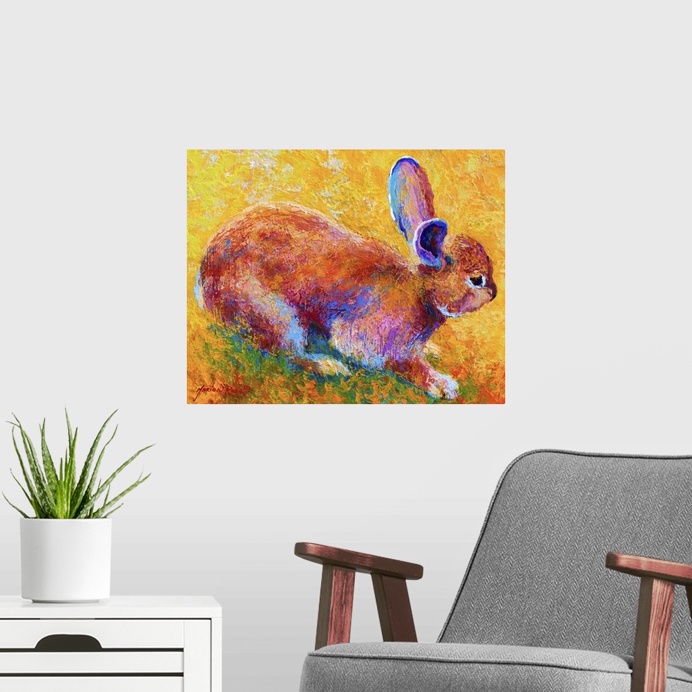 A modern room featuring Cottontail I