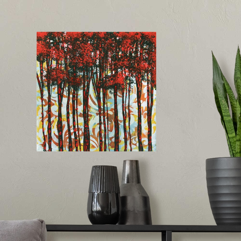 A modern room featuring Forest Of Dreams II