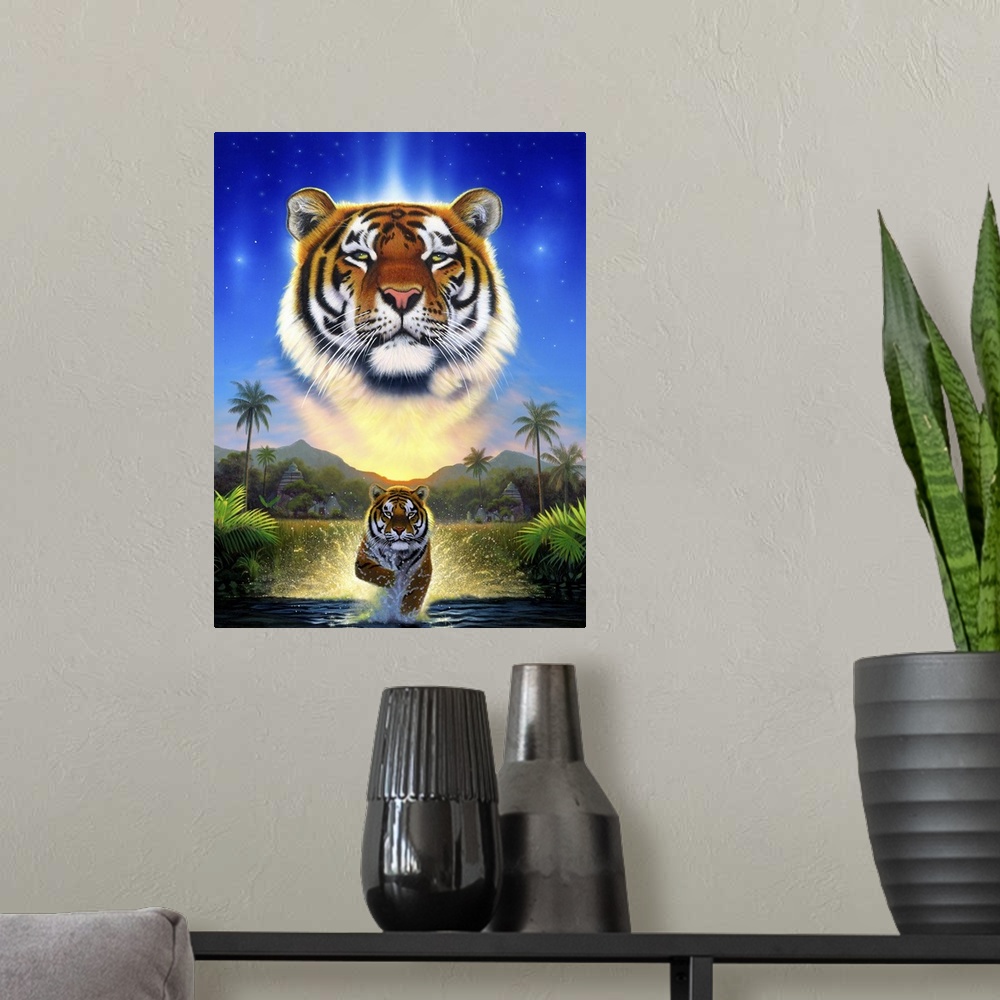 A modern room featuring Tiger Of The Lake