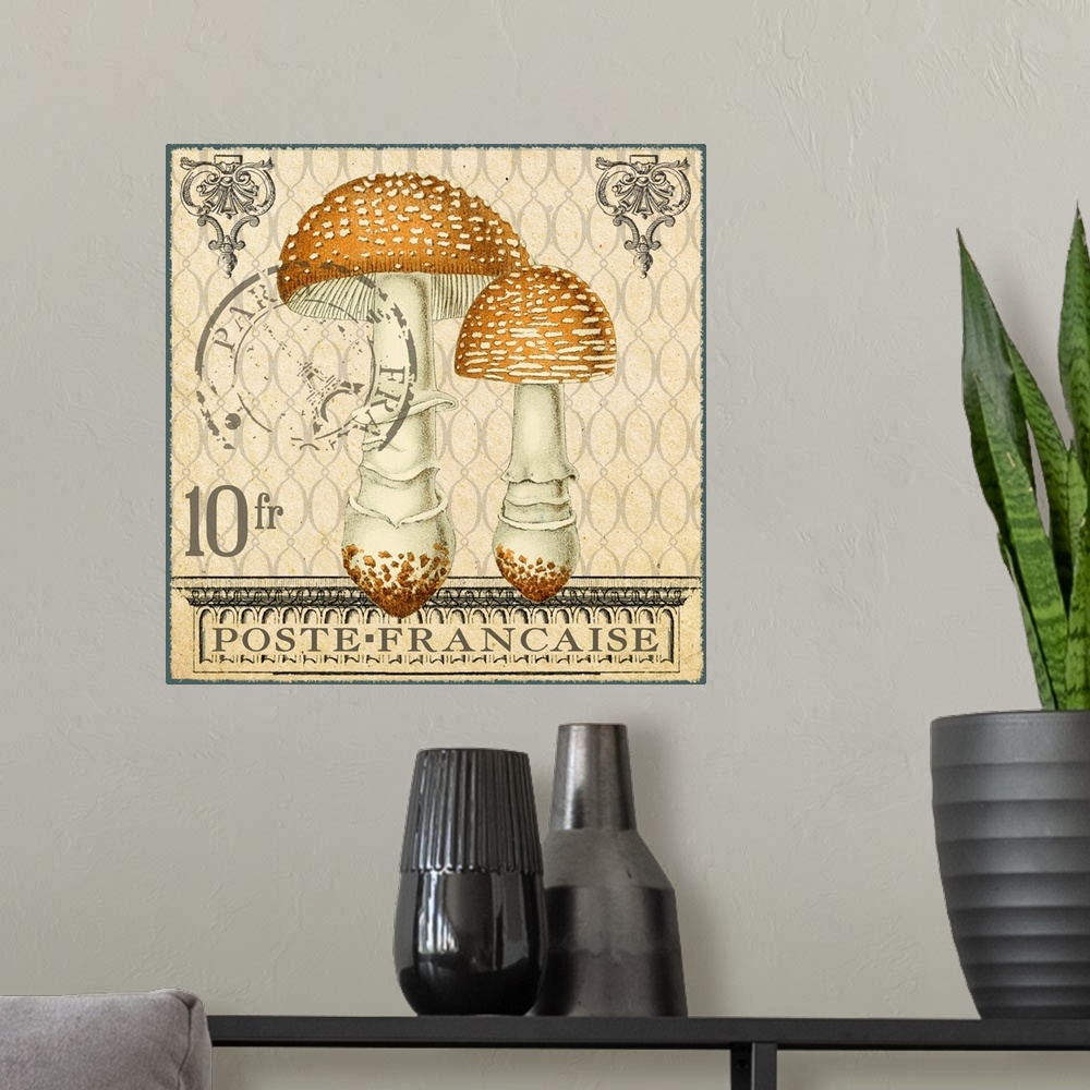 A modern room featuring Timbres Champignons I - Square IV