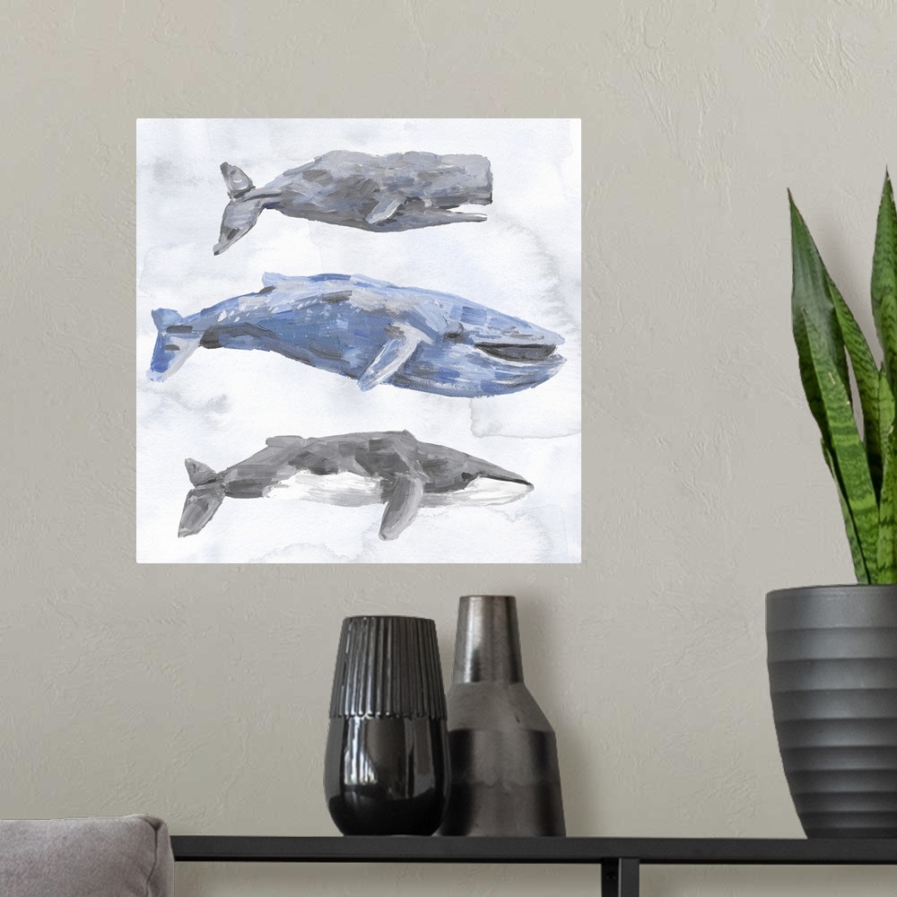 A modern room featuring 3 Whales 2