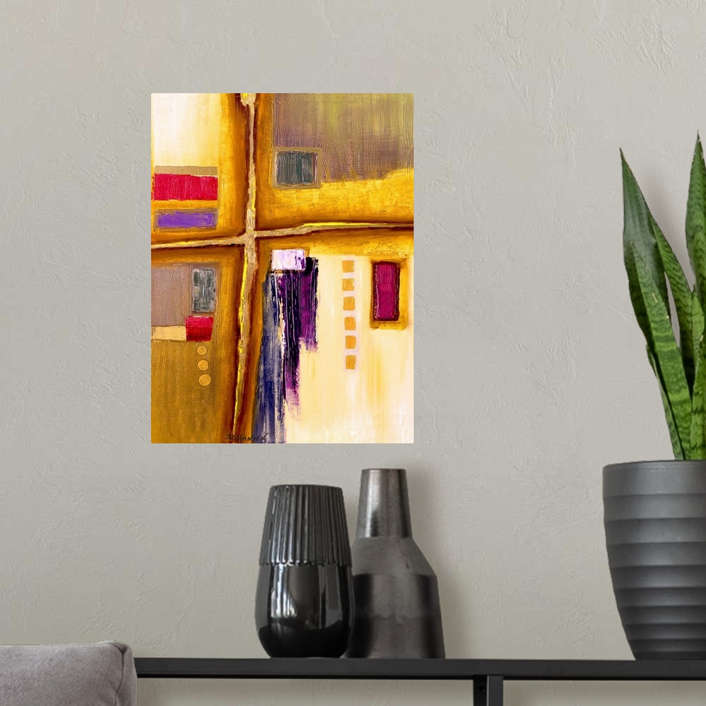 A modern room featuring Abstract 66