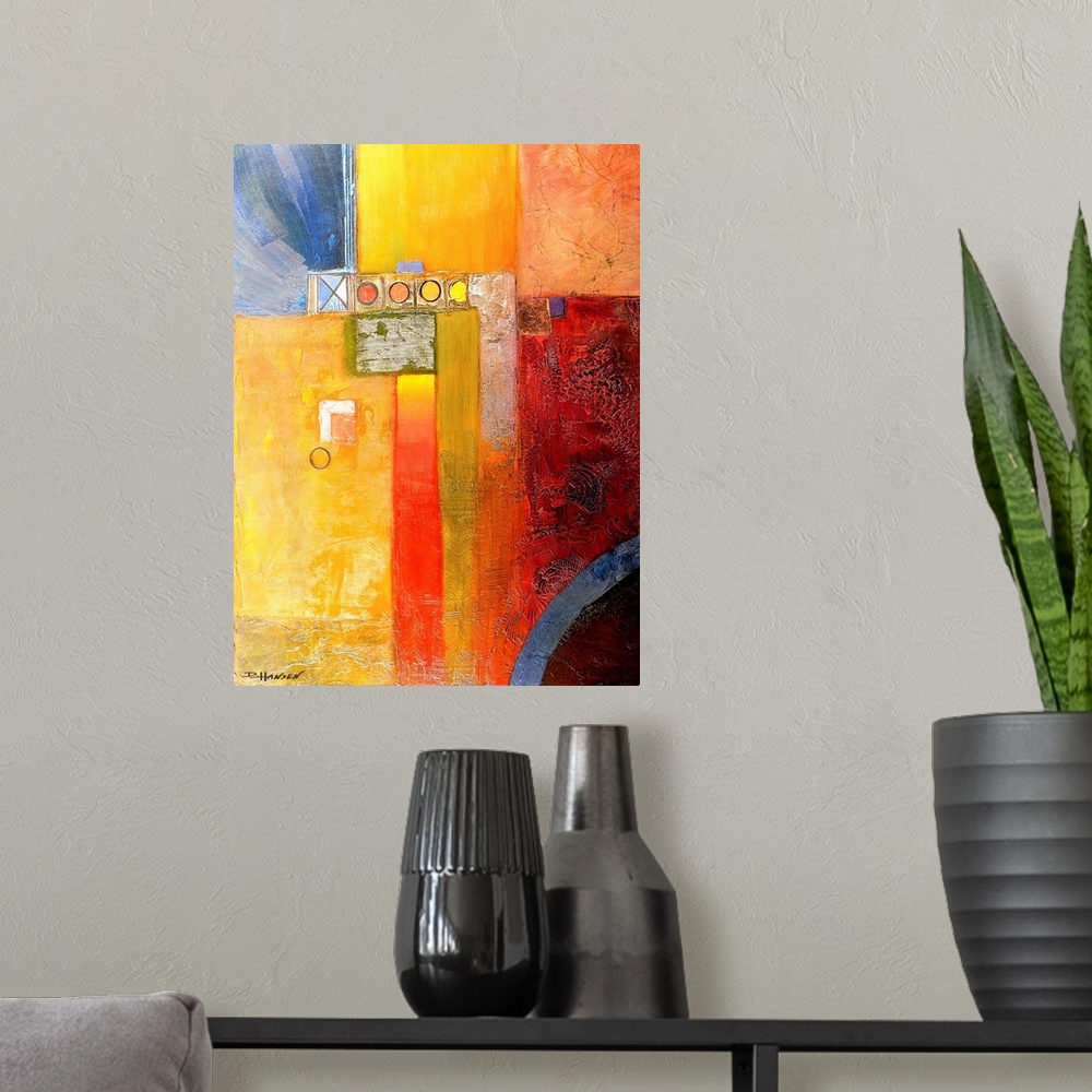 A modern room featuring Abstract 67