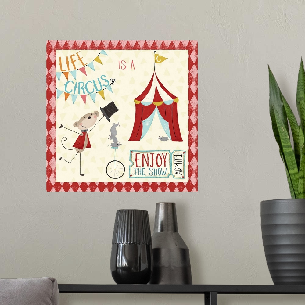 A modern room featuring Circus 4