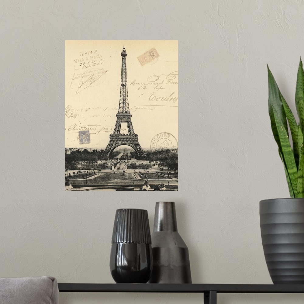 A modern room featuring Eiffel Tower X