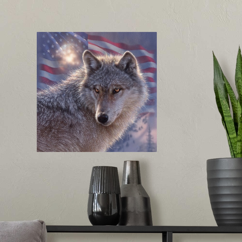 A modern room featuring Lone Wolf America