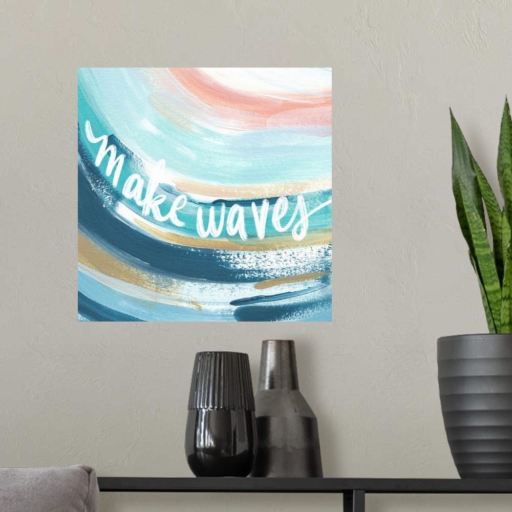 A modern room featuring Make Waves