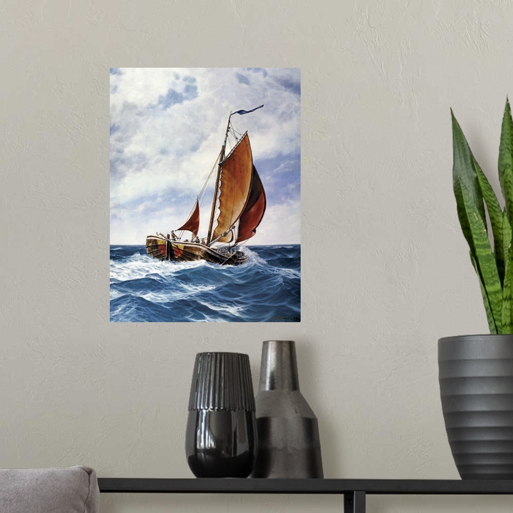 A modern room featuring Sailboat 1