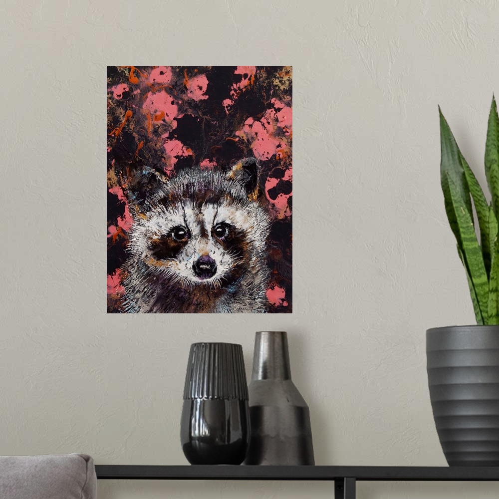 A modern room featuring Baby Raccoon