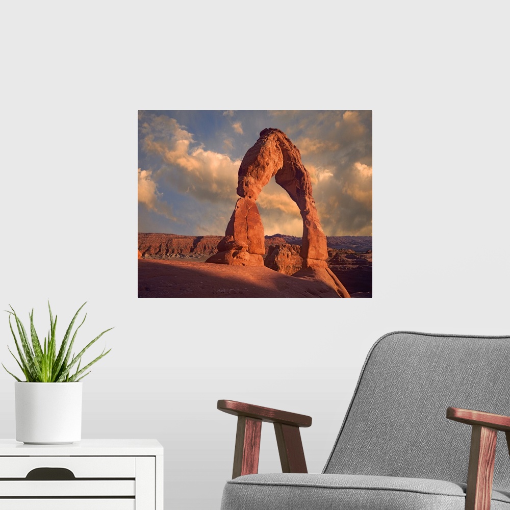 A modern room featuring Delicate Arch in Arches National Park, Utah