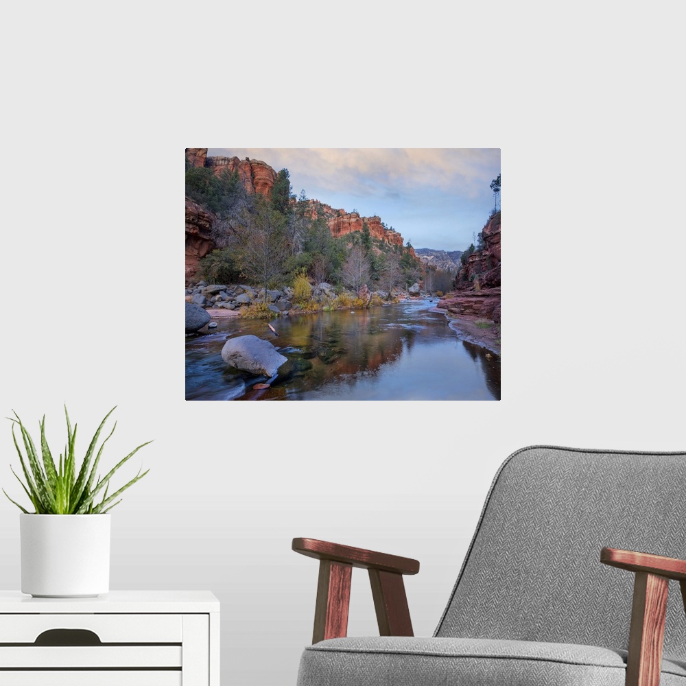 A modern room featuring Fall color at Oak Creek Canyon, Coconino National Forest, Arizona