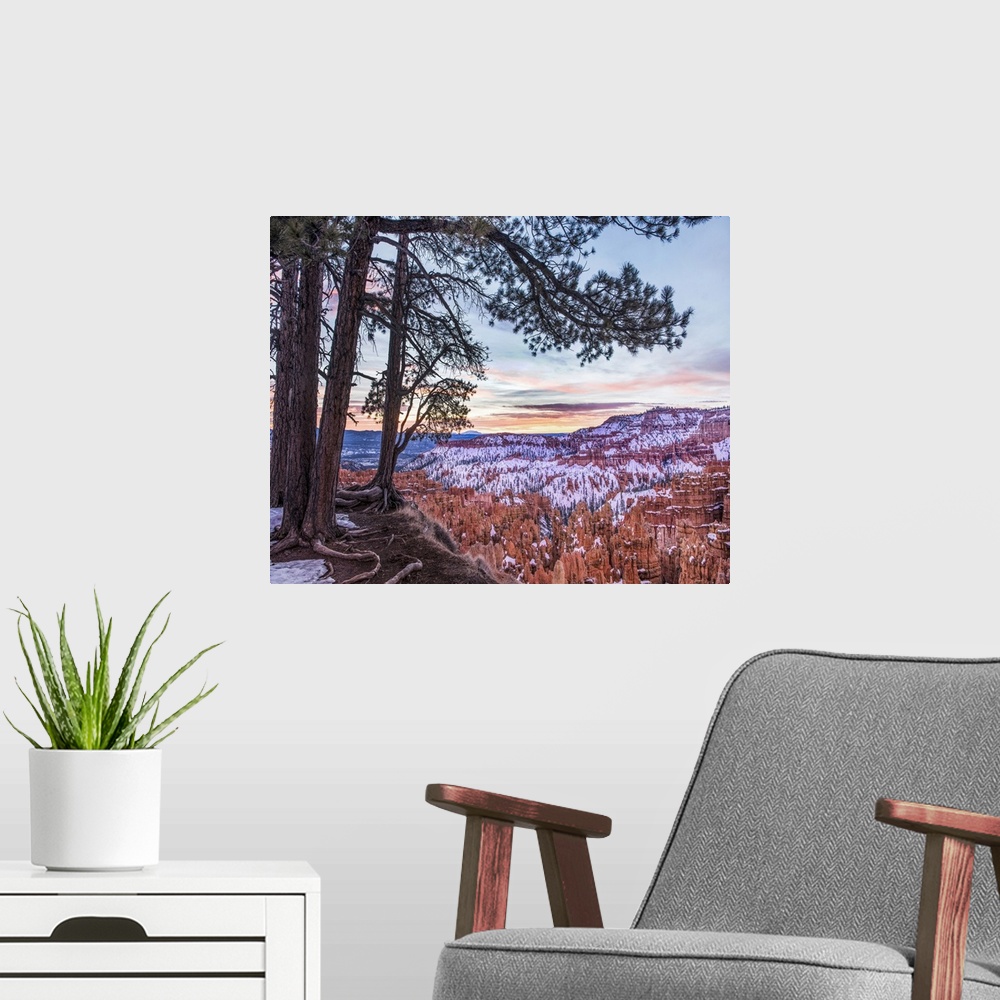A modern room featuring Hoodoos in winter, Bryce Canyon National Park, Utah