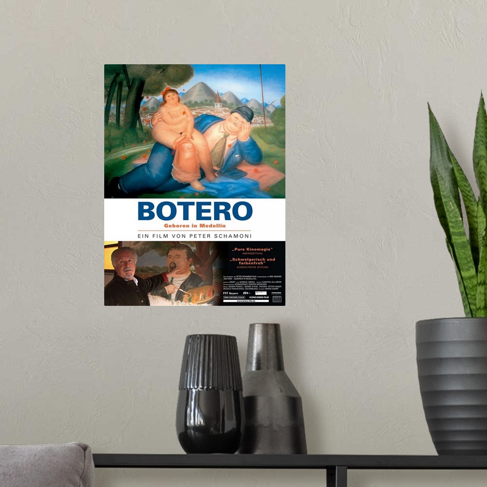 A modern room featuring Botero Born in Medellin - Movie Poster - German