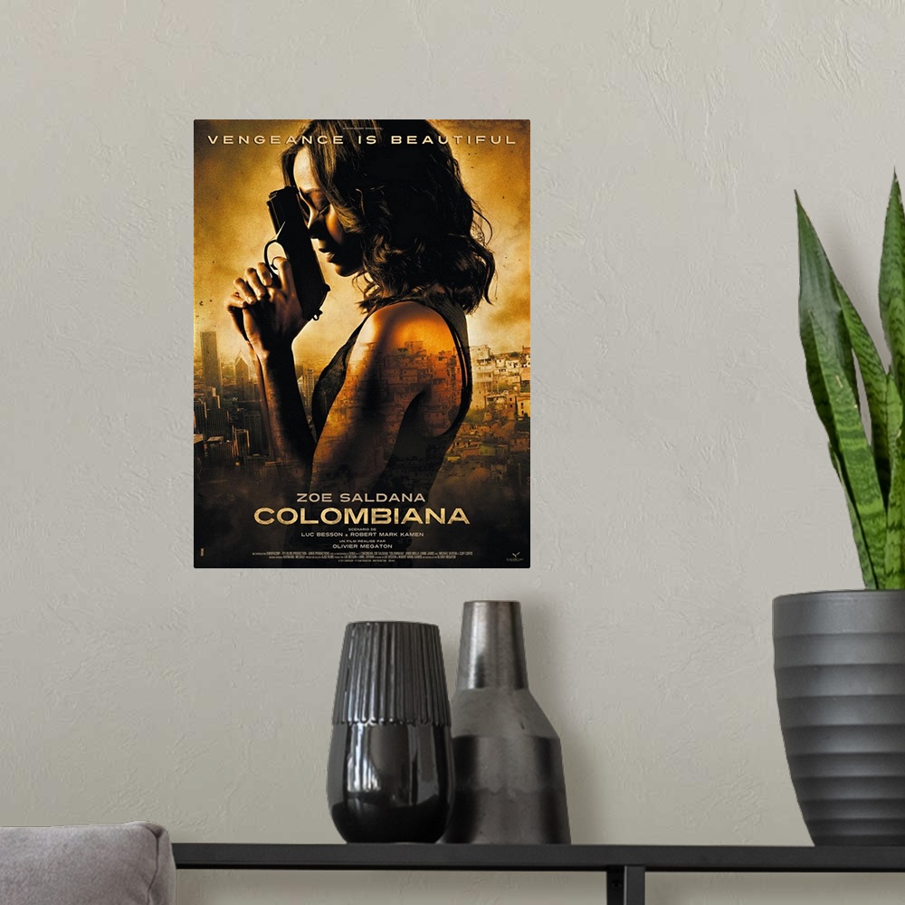 A modern room featuring Colombiana - Movie Poster - French