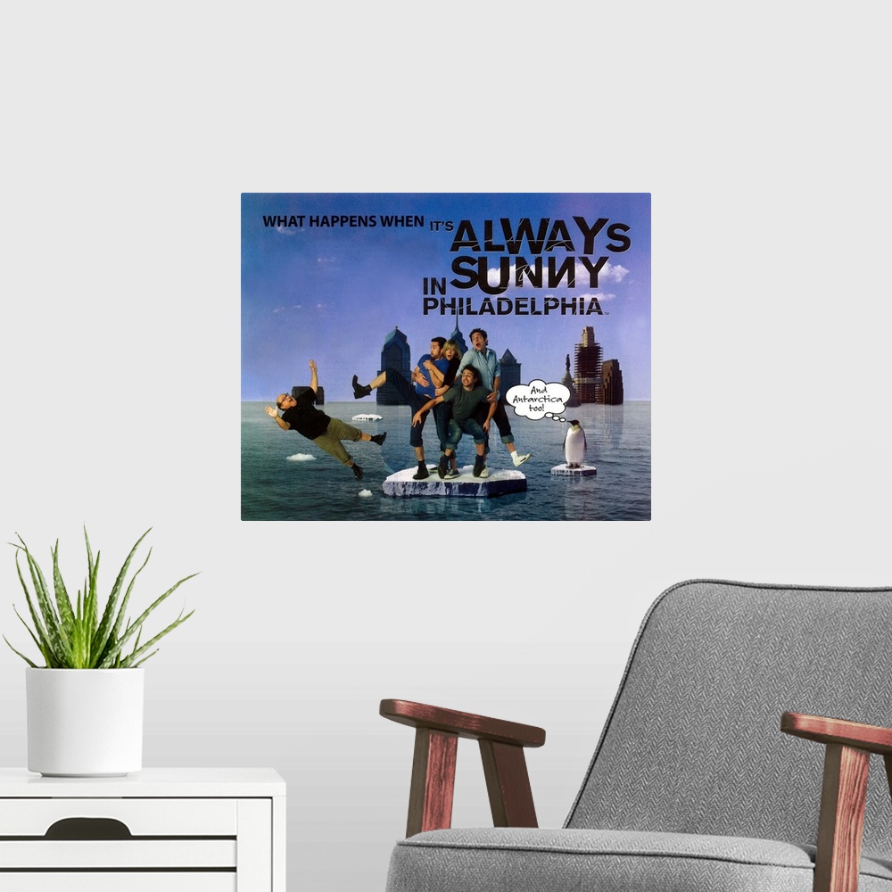 A modern room featuring It's Always Sunny in Philadelphia (2005)