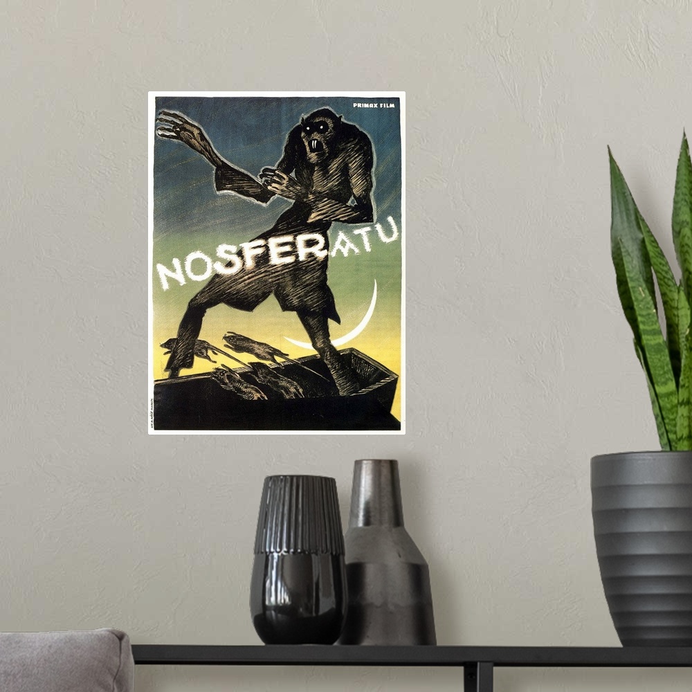 A modern room featuring Nosferatu, a Symphony of Horror (1922)