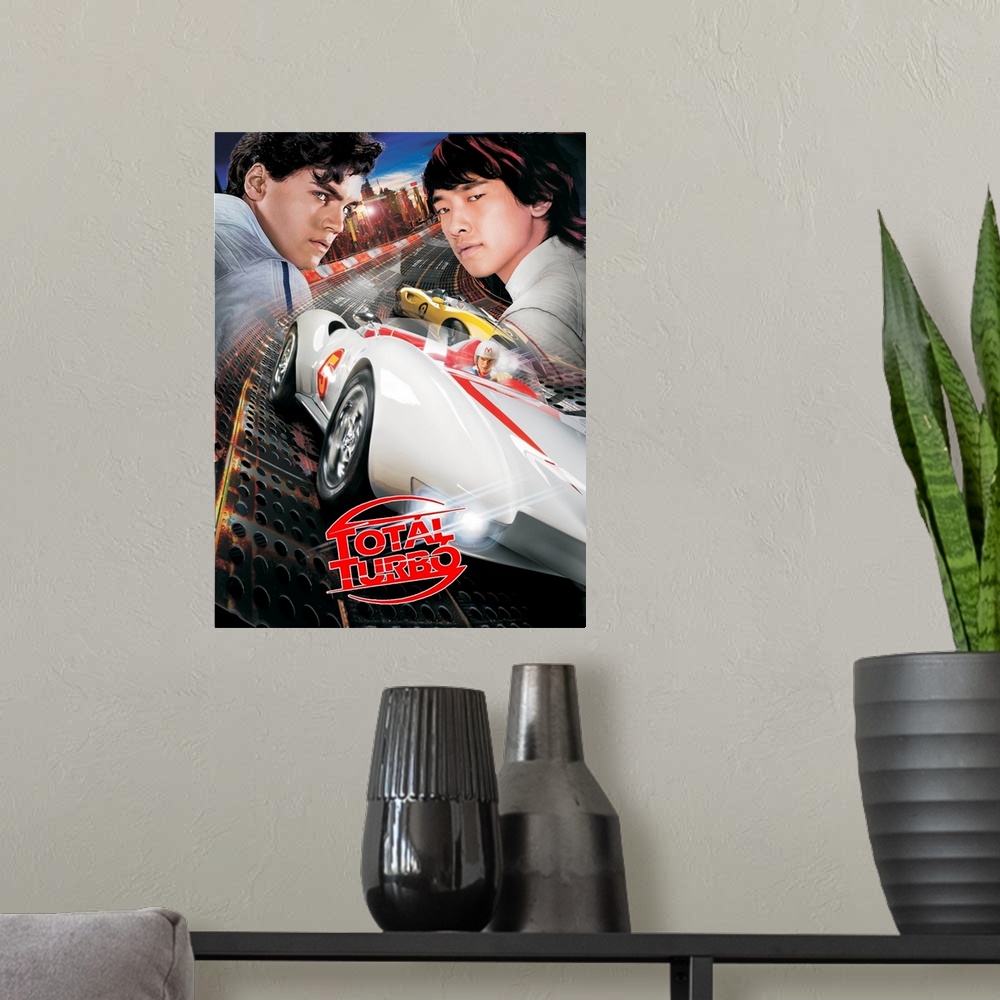 A modern room featuring Speed Racer - Movie Poster - Hungarian