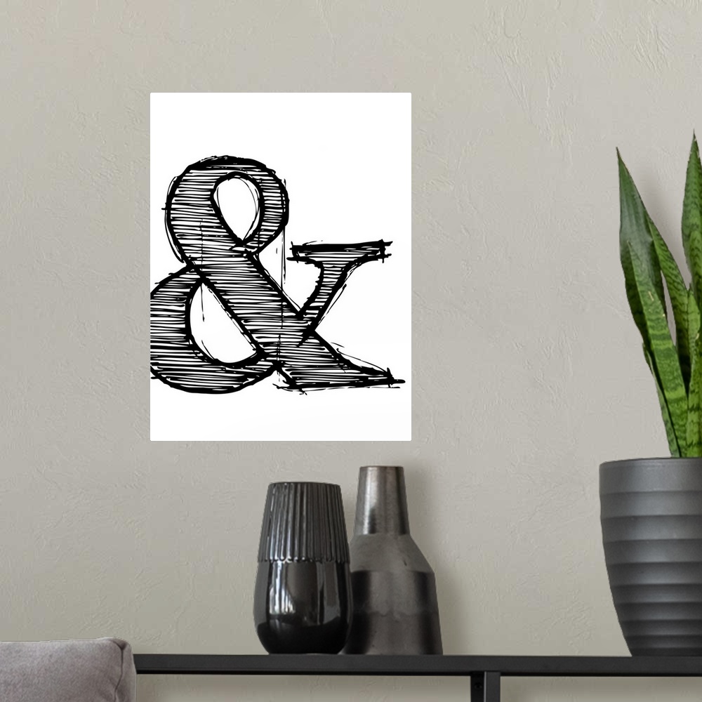 A modern room featuring Ampersand Poster I