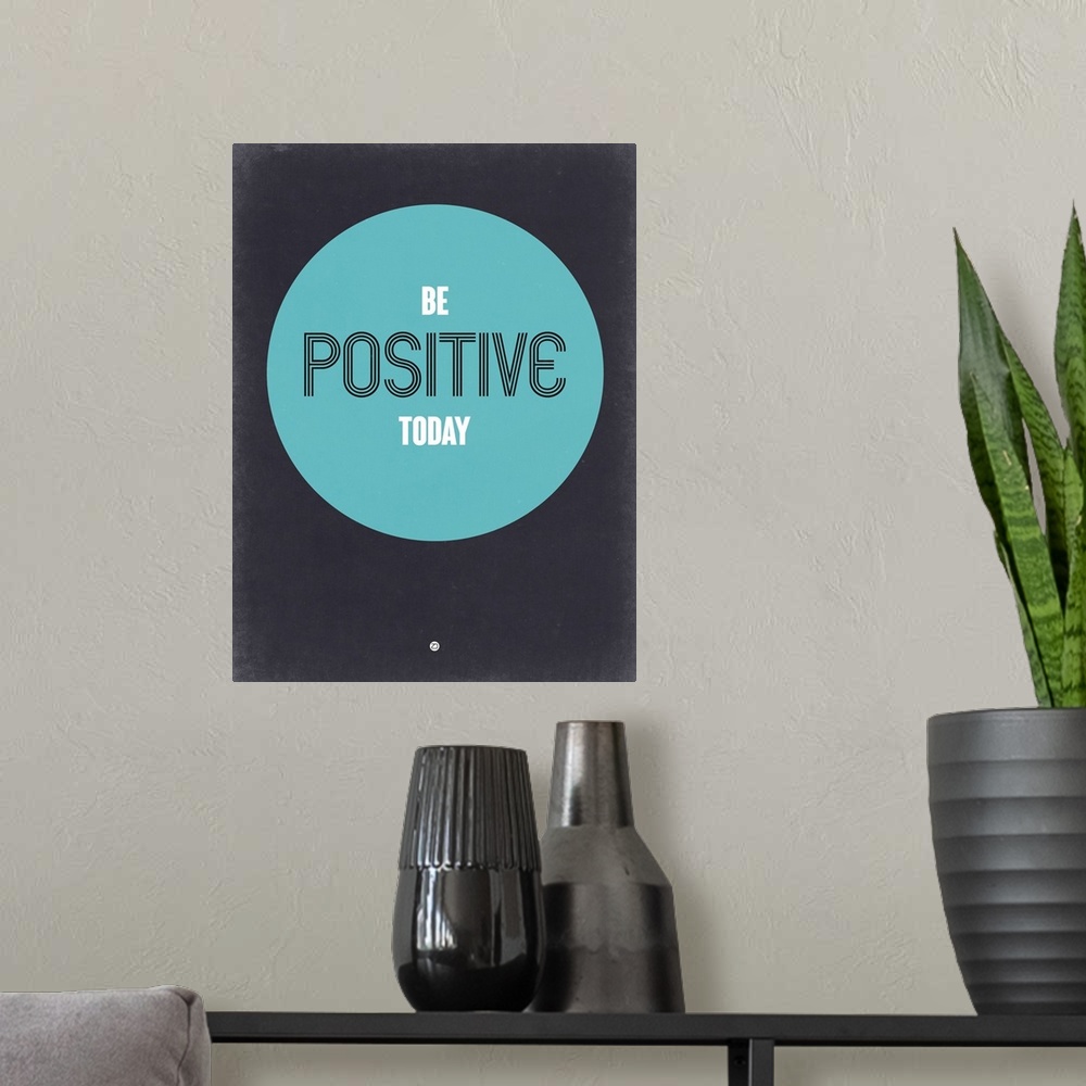 A modern room featuring Be Positive Today II